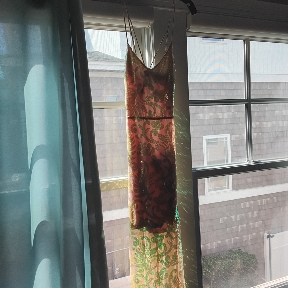 Bebe Tropical Sequin Dress